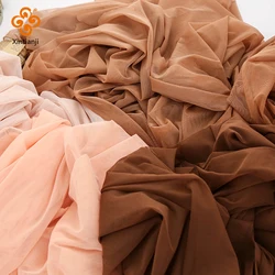 1/3/5 Meters Soft 4 Way Stretch Nude Power Mesh Fabric By The Meters For Clothes Sewing Backing Dress Bottoming Dance Tulle