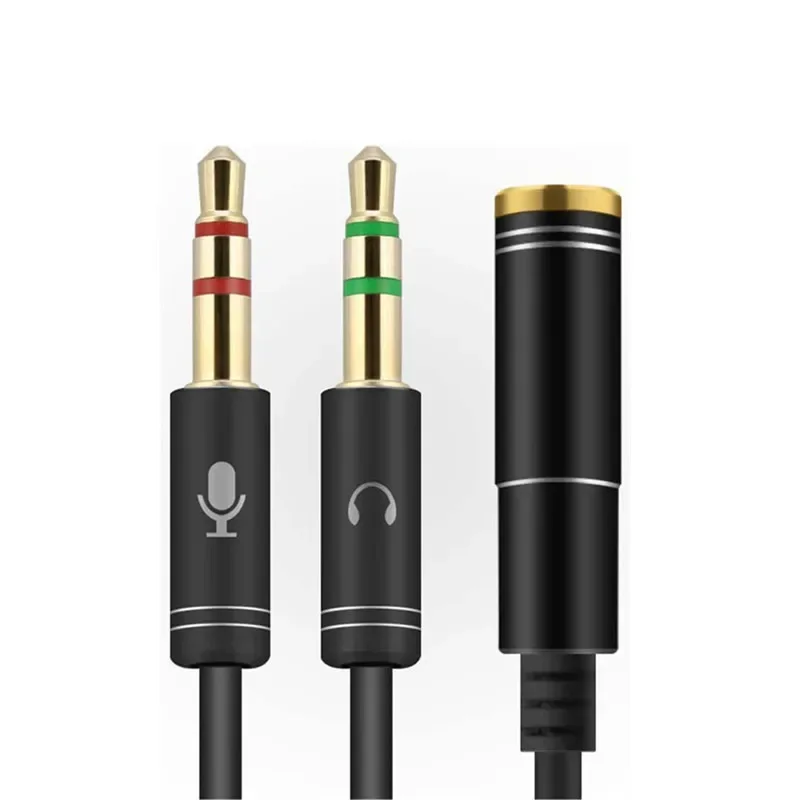 Audio Cables 3.5mm Jack Male To Female Connector Splitter Mic Aux Extension Cable 0.3M Headphone Adapter for Computer Microphone