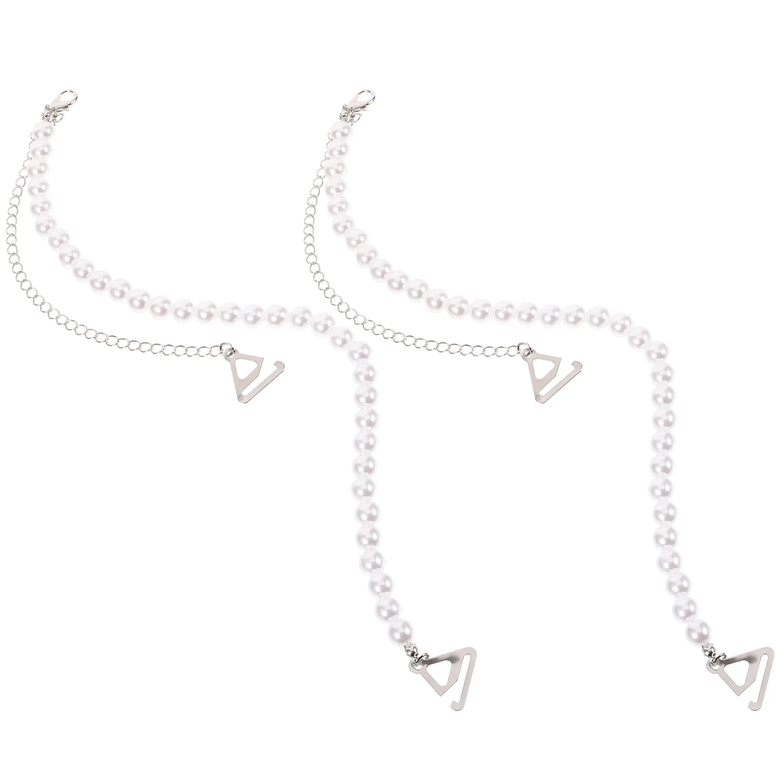 

Pearl Shoulder Strap 8mm Bra Straps Metal Chain Replacement Dress Accessories Underwear Tube Top Evening Wedding