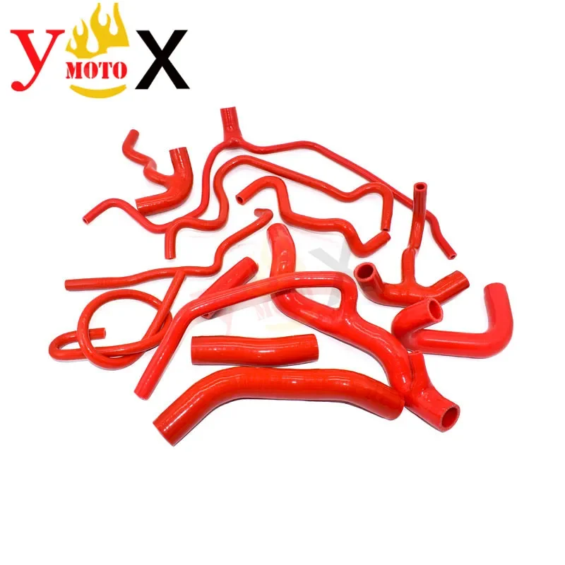 S1098 09-13 Motorcycle 13PCS Red Silicone Radiator Hose Water-cooled Pipe Coolant Tube For Ducati Streetfighter S 1098 2009-2013