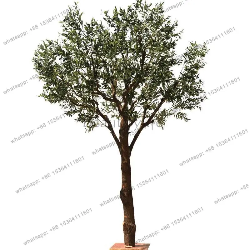 Árbol de olivo artificial grande para simulación, ideal para parques de atracciones, centros comerciales, hoteles y proyectos de paisajismo, árbol decorativo artificial.