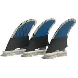 Conjunto de aletas de prancha de fibra de carbono, Tri Fins, RISECE FCS 2 Surf, G3 G5 G7 S M L Tamanho, 3 peças por conjunto