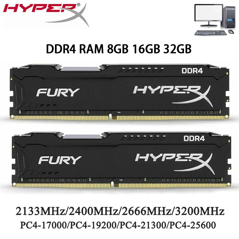 

Memoria DDR4 RAM 8GB 16GB 32GB 3200MHz 3600MHz 2400 2133 2666MHz Desktop Memory DIMM PC Computer 288 Pins RAM DDR4 Memory Module