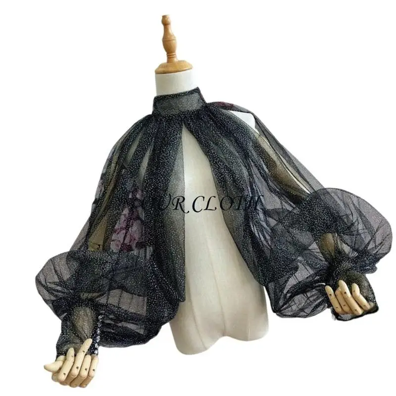 Mangas hojaldre tul boda para mujeres Sangos largos Shurgs Corte Top protección solar guantes largos sin