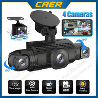 4 Channel Dash Cam 1080P Full HD Quad-Lens Car Video Recorder with 24 Parking Monitor 3-Inch IPS Display GPS Loop Recording