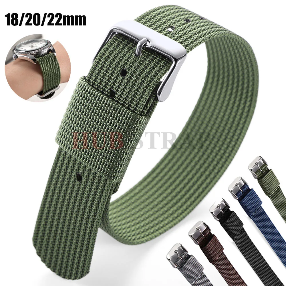 18/20/22 mm Nylon-Uhrenarmband, geflochtenes Nylonarmband für Seiko Herren-Armee-Sport, atmungsaktiver Stoff, Nylon-Armband, Armband für Omega