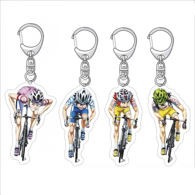 Anime Yowamushi Pedal Spare Bike Acrylic Keychain Cute Figure Pendant Cartoon Key Rings Bag Hanging Ornament Fans Merch Gift