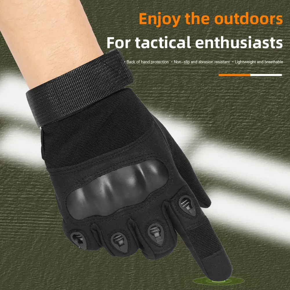 Obshorse Full Finger Cut Proof Tactical Gloves Quality Riding Hard Knuckle Motorcycle Tactical Gloves