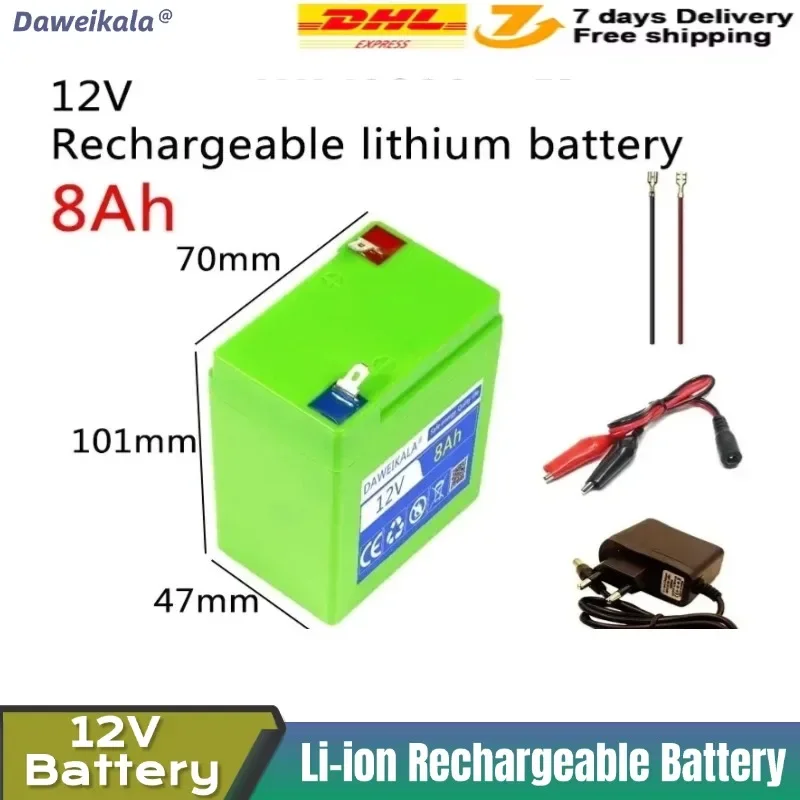 Daweikala 2025 Новое происхождение 12 В литиевая аккумуляторная батарея альтернативные свинцово-кислотные батареи для игрушечных автомобилей светодиодное освещение Outdoo