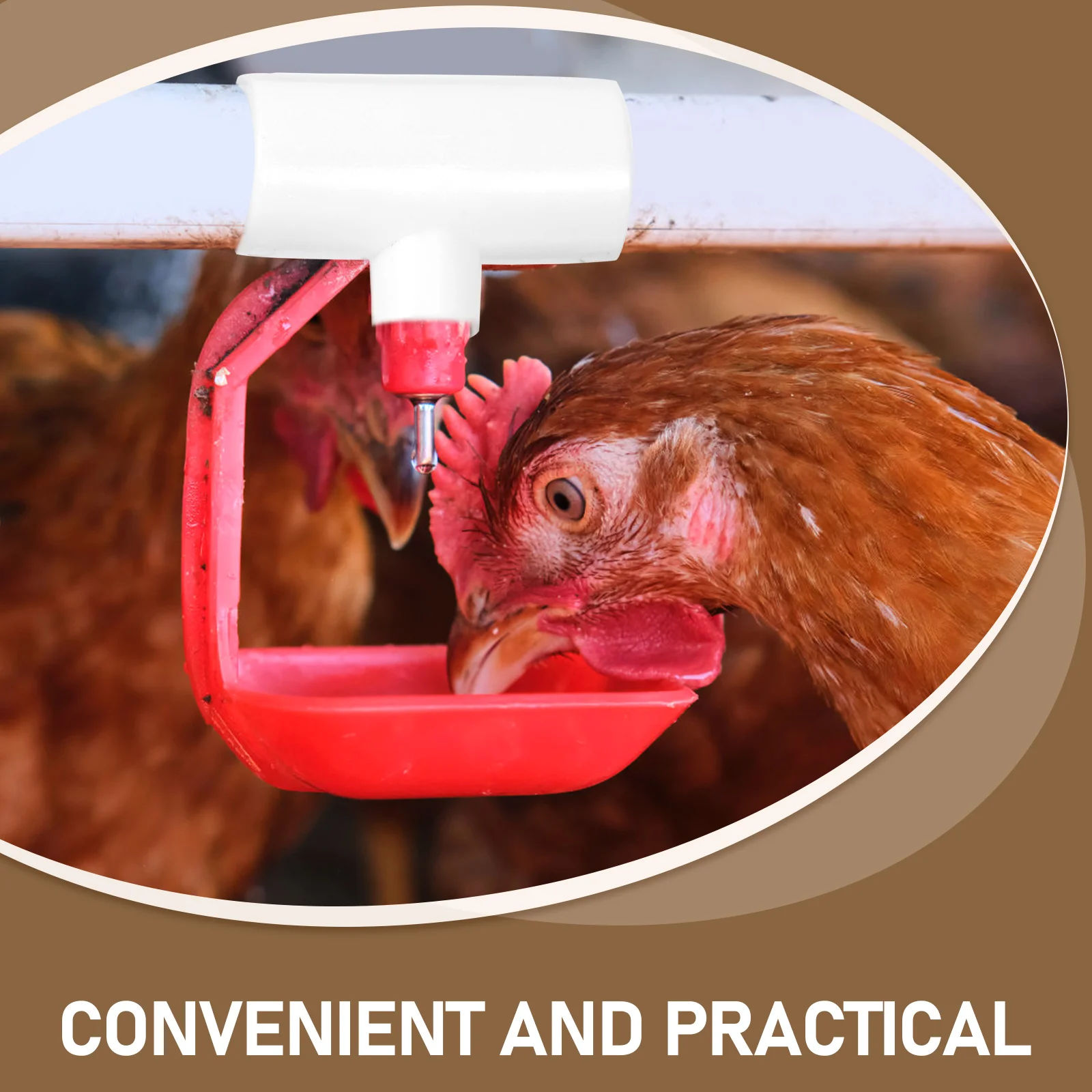 

20pcs Chicken Waterer Accessories Durable Plastic Automatic Poultry Drinking Cups Tees Pipes Connectors Nipples Farm Use