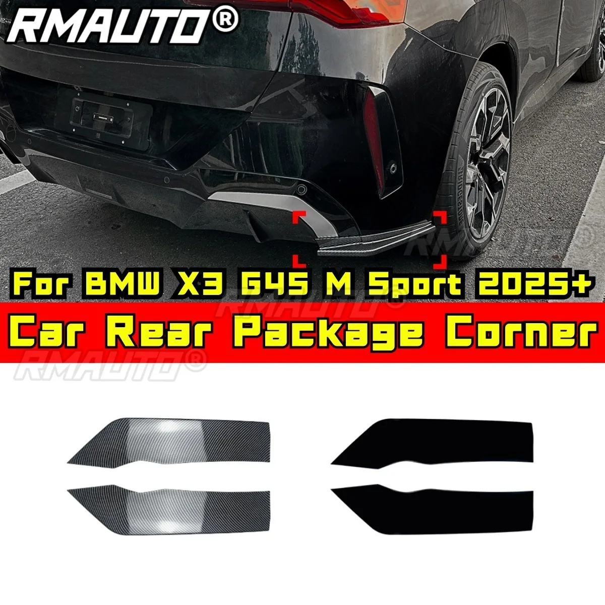 

Car Rear Package Corner Rivet Wrapped Corner Anti Scratch Corner Protector Body Kit For BMW X3 G45 M Sport 2025+ Car Accessories