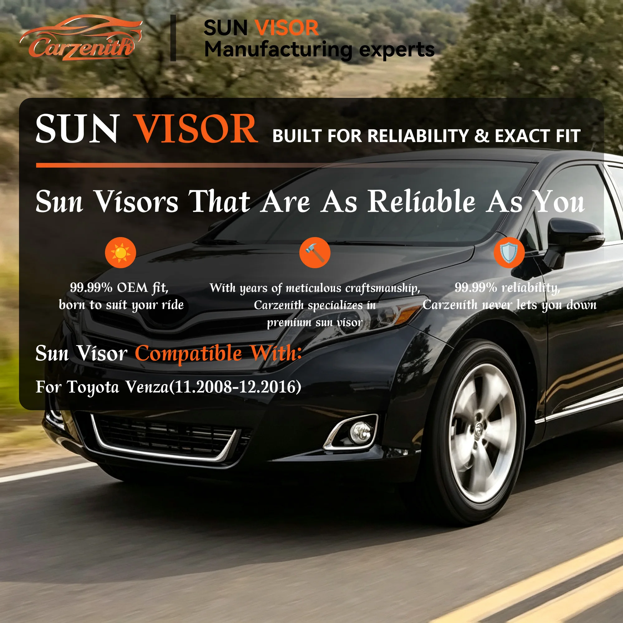 Sun Visor For Toyot Venza 1st Gen 2008 2009 2010 2011 2012 2013 2014 2015 2016 Left Driver Passenger Right Sunvisor