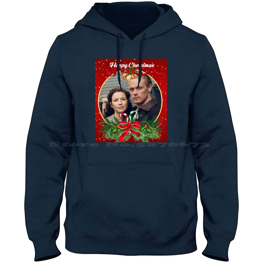 Outlander , Happy Christmas For Fans 100% Cotton Hoodie T Shirt Xmas Holiday Christmas Humor Sam Heughan Actor Jamie Fraser