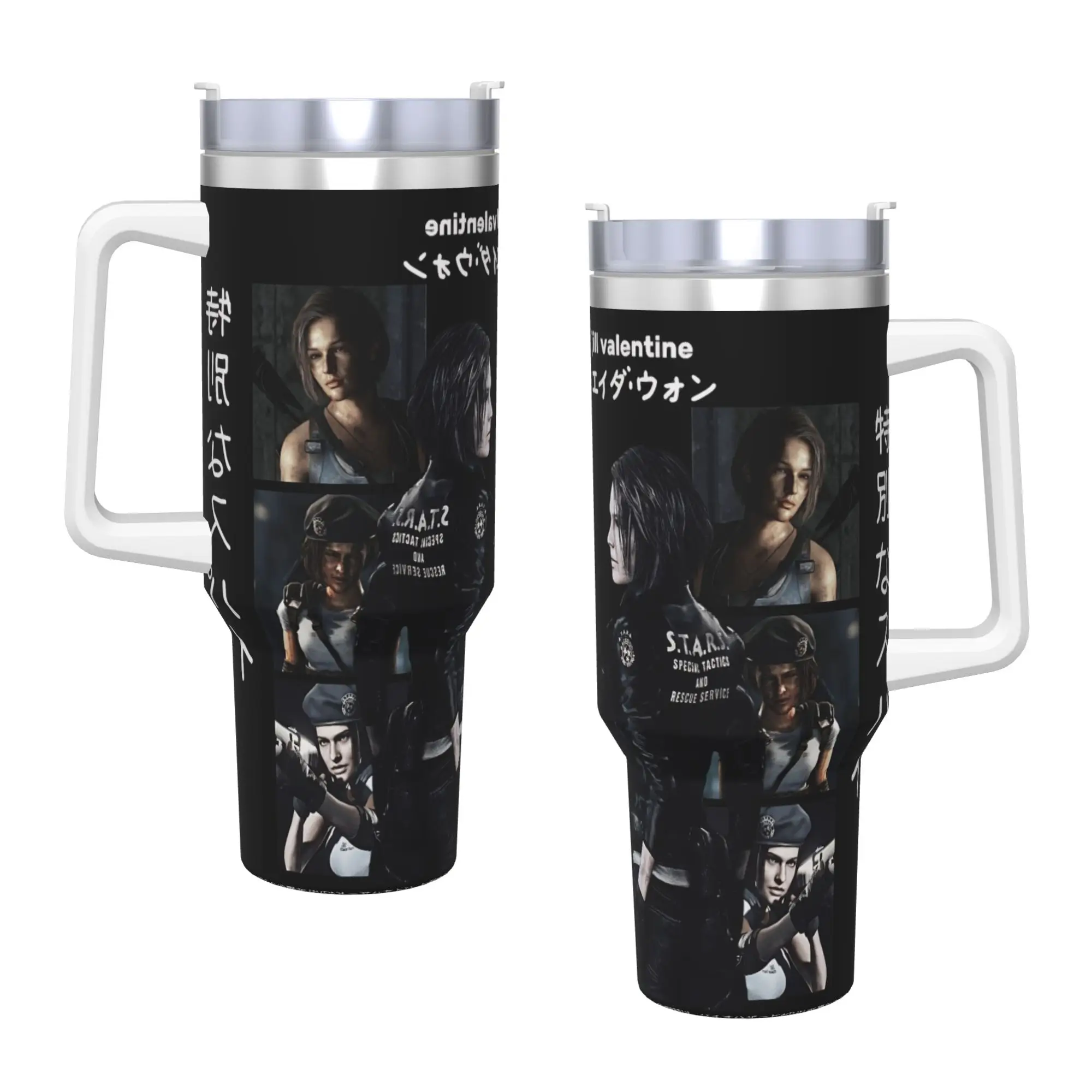 Stainless Steel Tumbler Resident Evils  Coffee Mug  Leakproof Cold and Hot Mugs Cup Driving Design Water Bottle