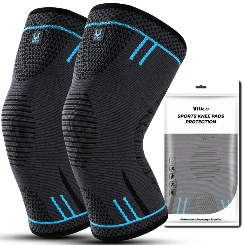 Manchon de soutien de genou à Compression, 1 pièce, genouillères élastiques, attelle de ressorts, protection de sport, basket-ball, randonnée, protège-jambes