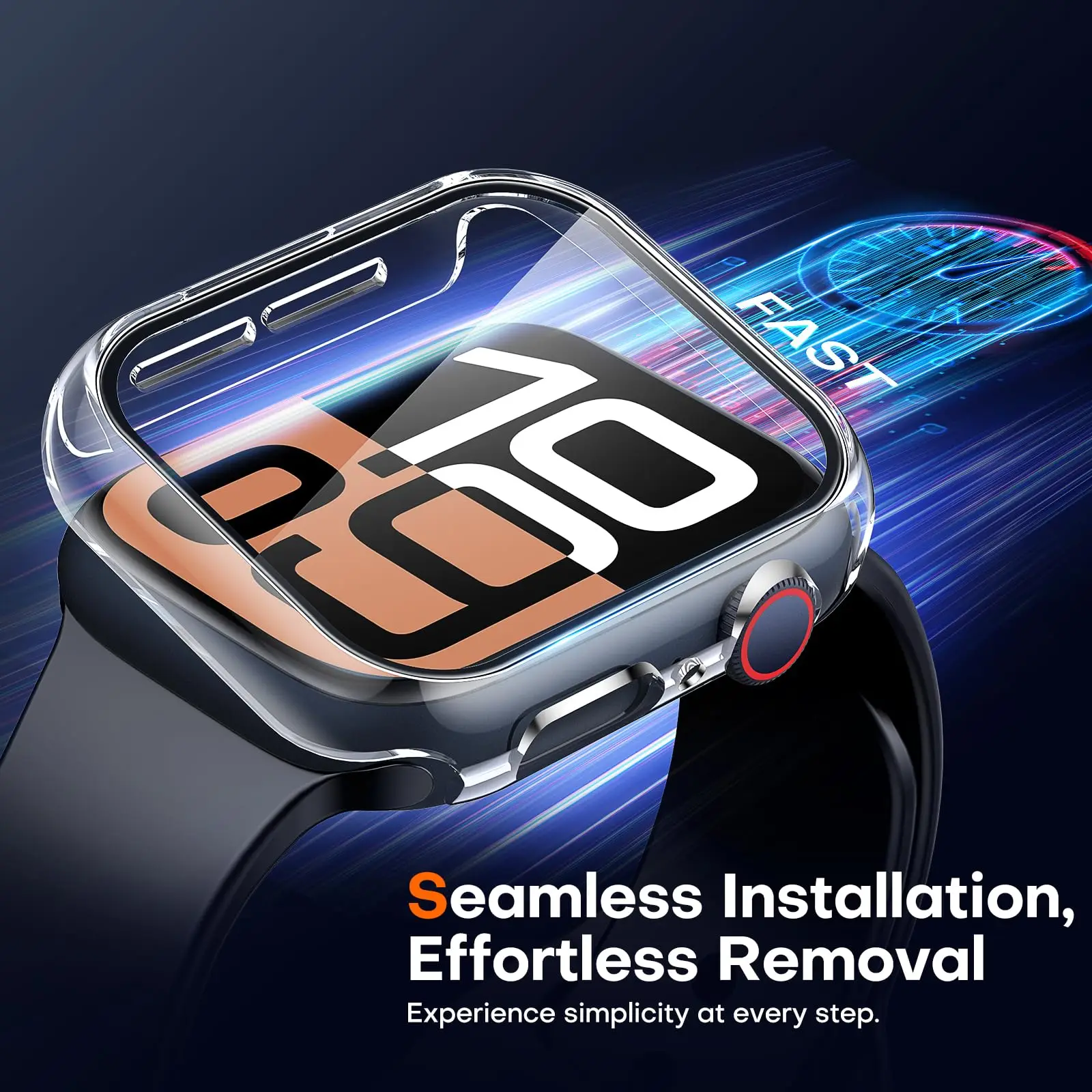 2pcs Tempered Glass Case For Apple Watch Series 11 10 9 8 7 6 SE 42 46mm 45MM 41MM 40mm 44MM Screen Protector transparent Cover view 5