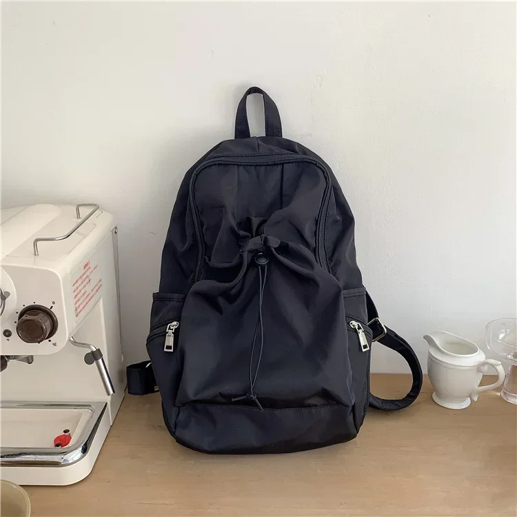 Korean Fashion Commuter Women Backpack LightWeight Nylon Fabric Backpack for Women Causal School Travel Female Small Bag