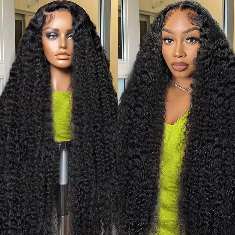 

40 Inch Deep Wave Human Hair Wigs For Women 200 Density Upgrade Ready To Wear 13x6 HD Water Curly Wave Full Closure Lace Wigs