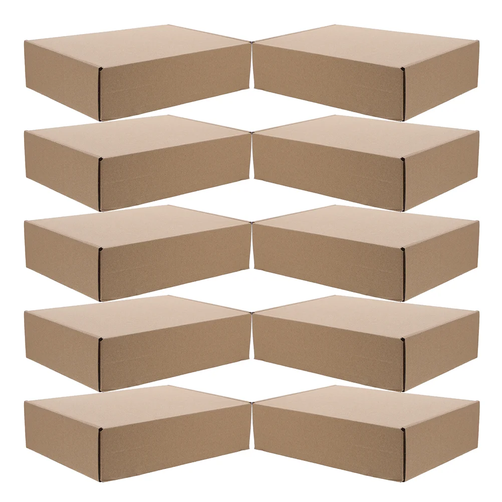 

10 Pcs Carton Moving Boxes Large Cardboard Packing Brown Shipping Medium Product Corrugated Small