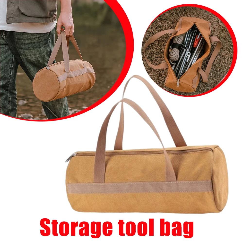 

Сумка для хранения инструментов для кемпинга, большая емкость, цилиндрическая сумка для палатки, легкая сумка для держателя гвоздей для палатки, сумка для кемпинга на открытом воздухе