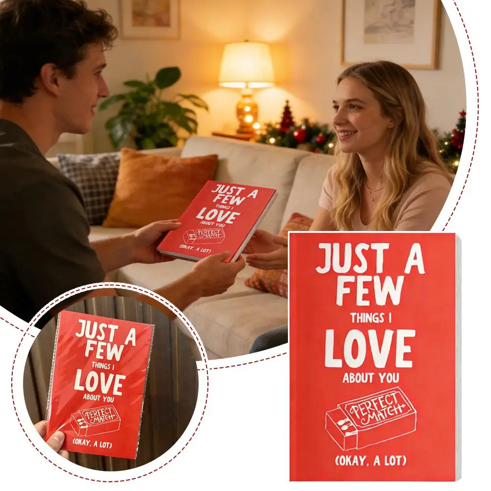 Valentinstag-Geschenk-Notizbuch mit kleinen Notizen über die Liebe zu dir, romantisches Geschenk für Paare, Jahrestag, Büro, Studenten-Notizblock