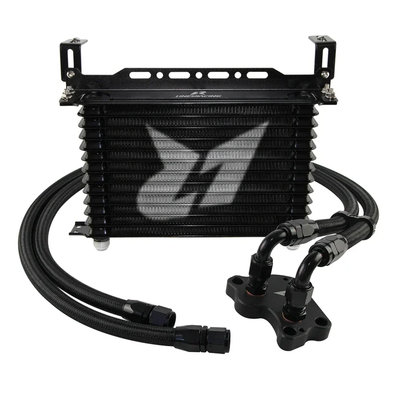 

13 Row Oil Cooler Mounting Bracket Filter Adapter Kit For BMW Mini Cooper S R50 R52 R53 Engine 1.6L Turbo 2001-2006 Black
