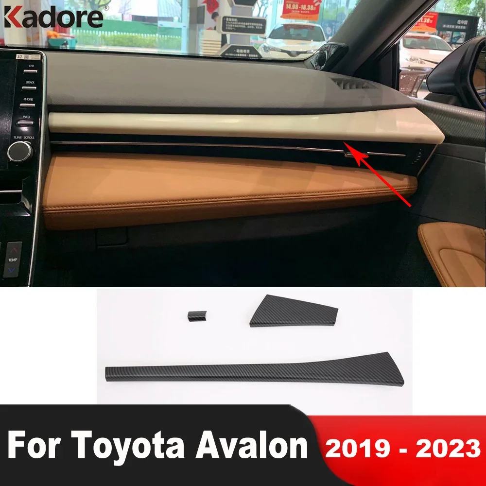 

Накладка на панель приборной панели центральной консоли автомобиля для Toyota Avalon 2019 2020 2021 2022 2023, аксессуары для интерьера из углеродного волокна