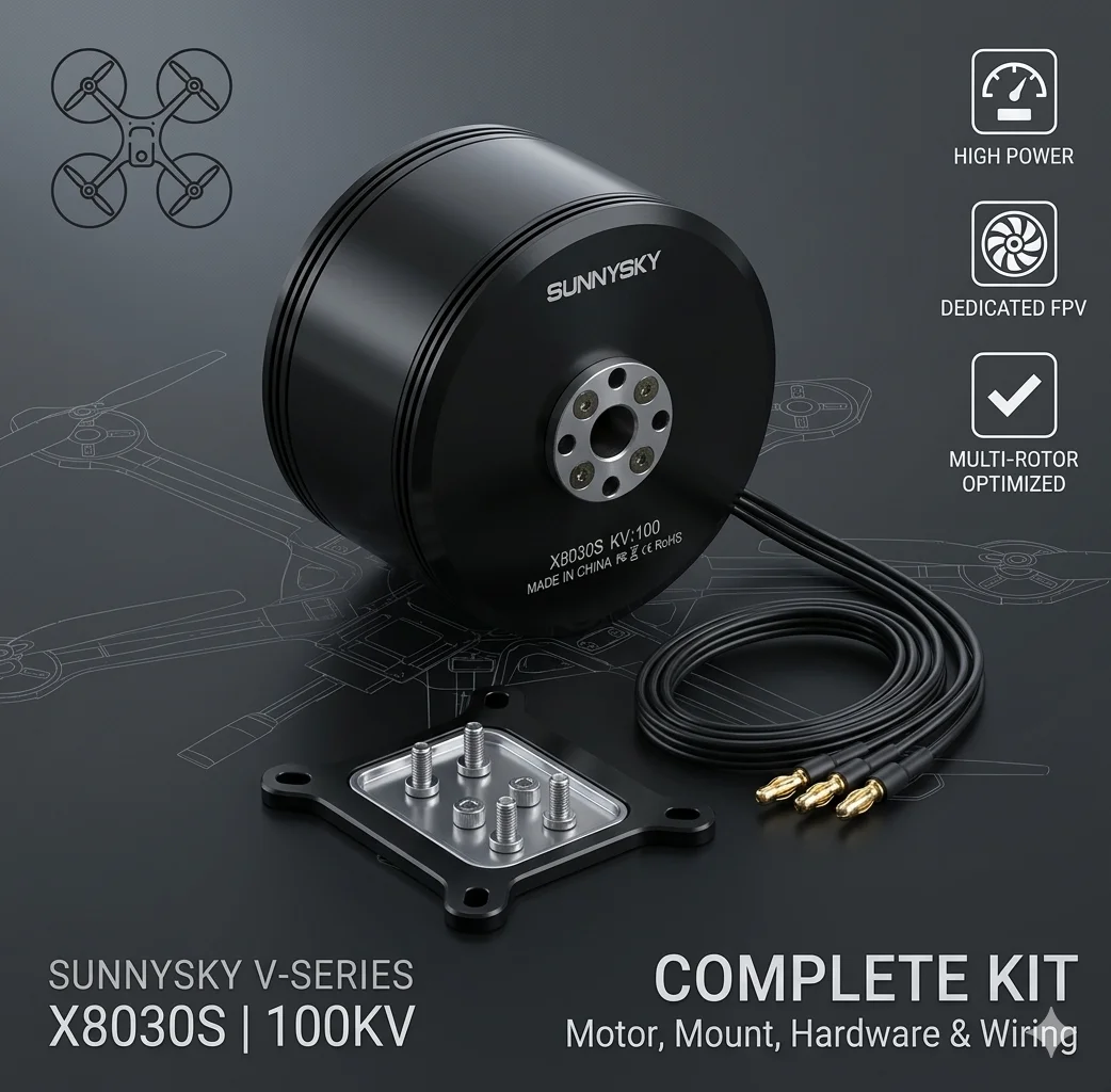 High Power Brushless Motor SunnySky XS X8030S 100KV 120KV with Mount for Heavy Load RC Drone Multirotor UAV Propulsion Power Kit