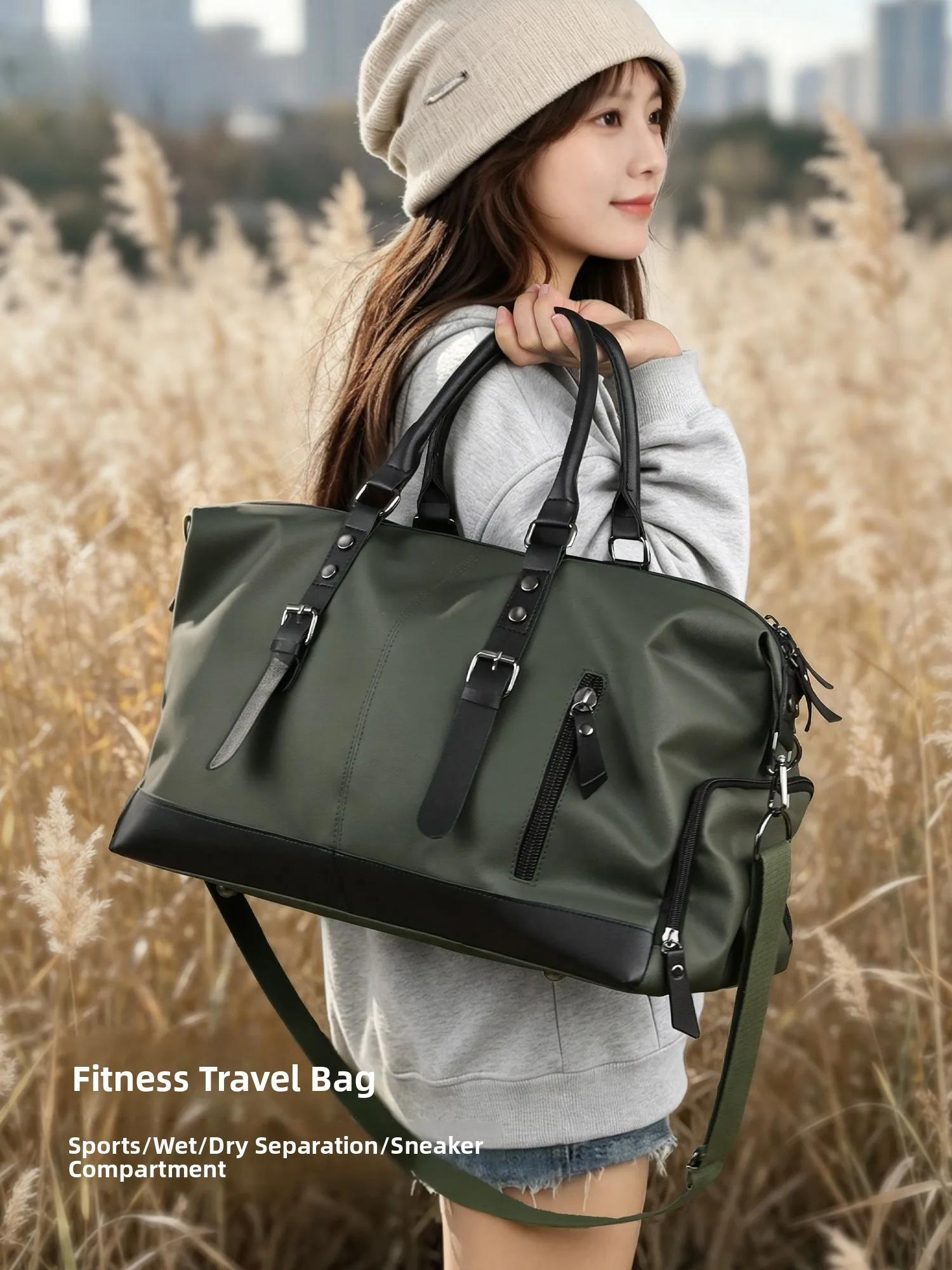 business-travel-bag-men's-large-capacity-short-trip-handheld-crossbody-luggage-bag-women's-business-trip-casual-bag