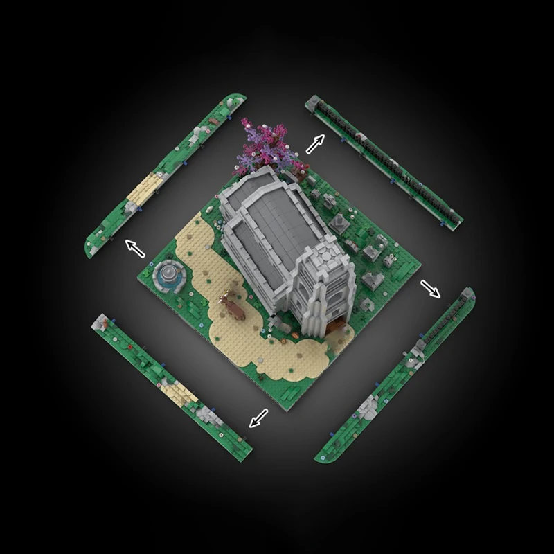 Moc Building Blocks Medieval Church Technology Modular Bricks Model  Gifts Christmas Toys DIY Sets Assembly