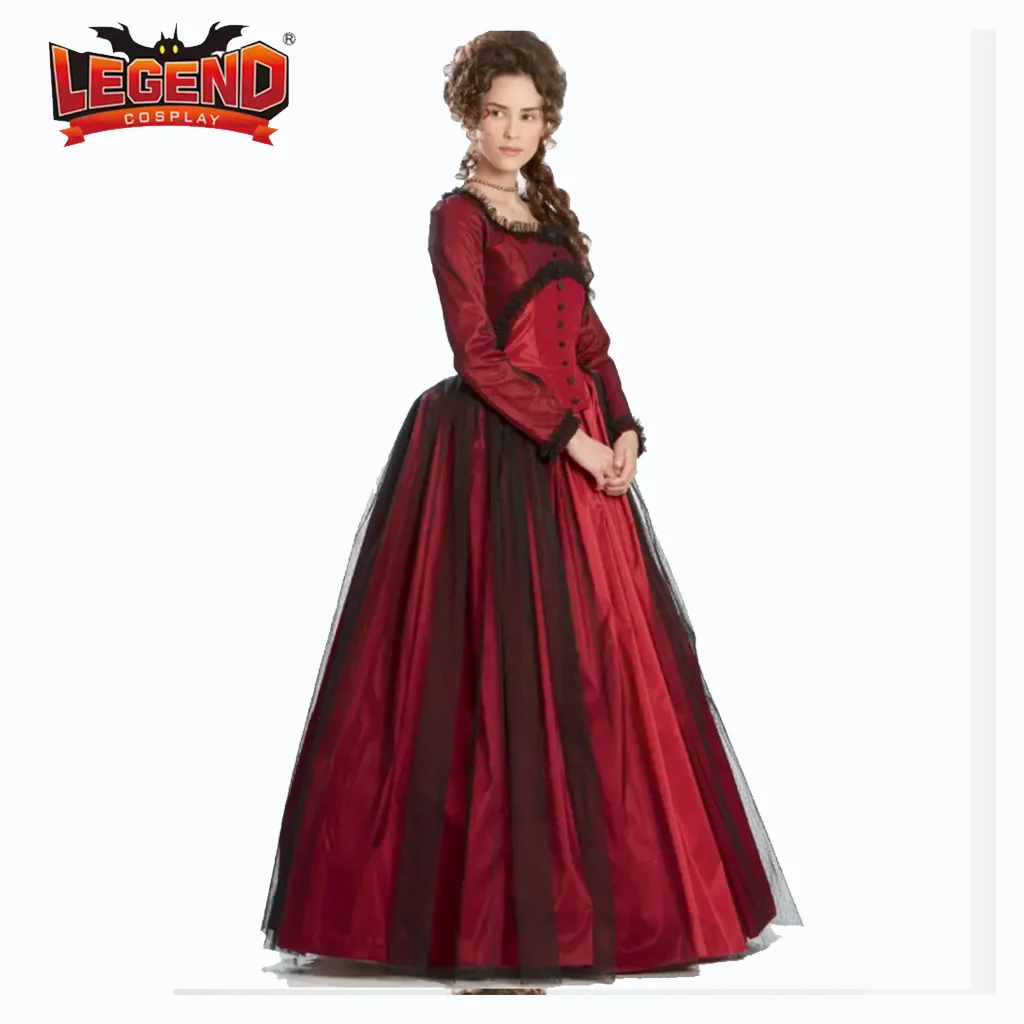 

Ladies Medieval Gothic Gown Ball Dress Vampire red Rococo Dress Marie Antoinette Dress Custom Made