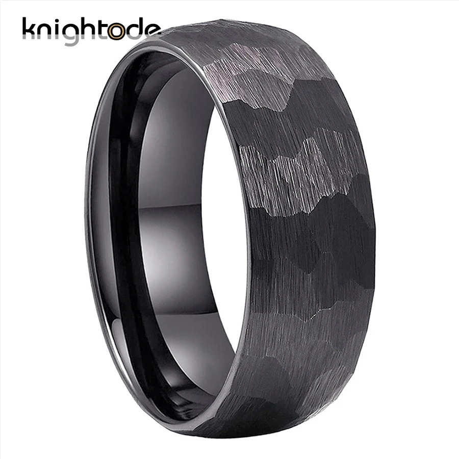 Fashion Gunmetal Color Tungsten Carbide Rings for Men Women Engagement Wedding Band Can Engraving Name Date Comfort Fit