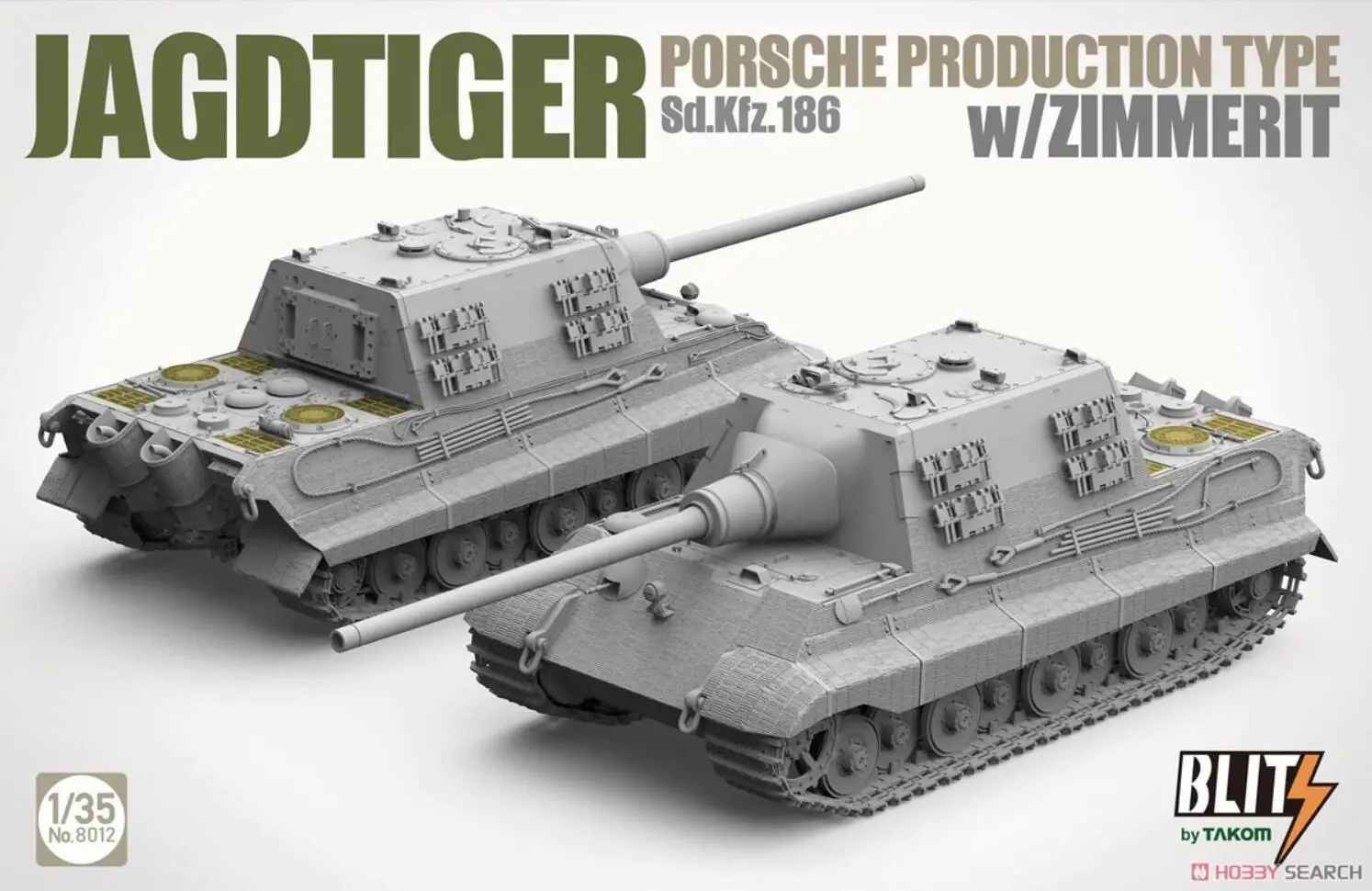 TAKOM 8012 1/35 JAGDTIGER PRODUCTION TYPE Sd.Kfz.186 w/ZIMMERIT