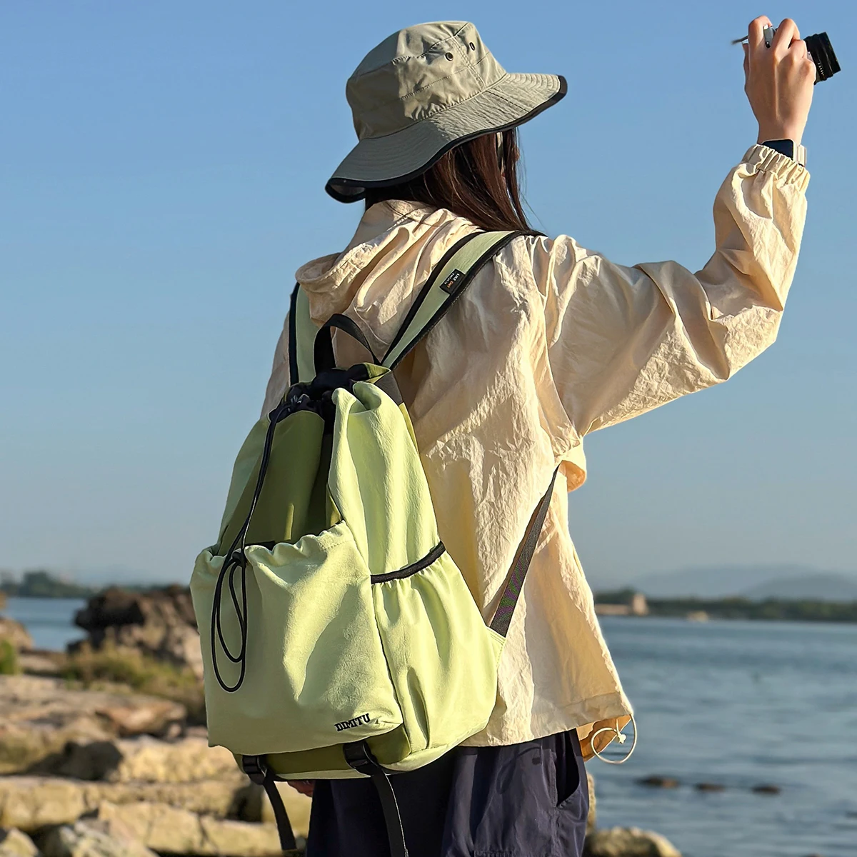 

Легкие рюкзаки для мужчин и женщин на шнурке, школьные сумки для студентов, спортивные сумки для альпинизма на открытом воздухе, дорожные рюкзаки для нишевой рыбалки, альпинизм, велоспорт, путешествие, море и пляж