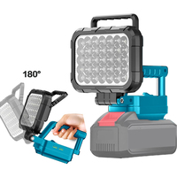 Double Handle 4800LM Li-ion Battery Work Light LED Flashlight For Makita Portable Flood Lamp Camping Lamps Outdoor  Waterproof