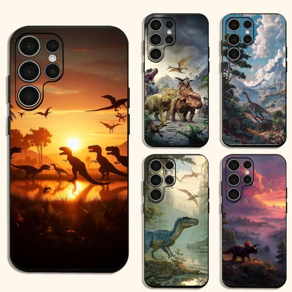 

Animal Dinosaur Silicone Case For Samsung Galaxy S 25,24,23,22,21,20 Plus Ultra 5G Lite Shockproof Cover