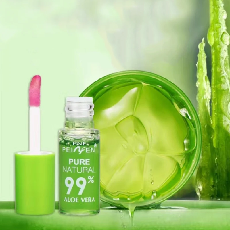 Aloe Vera cambia Color temperatura Natural gelatina labio brillo bálsamo lápiz labial Dropship