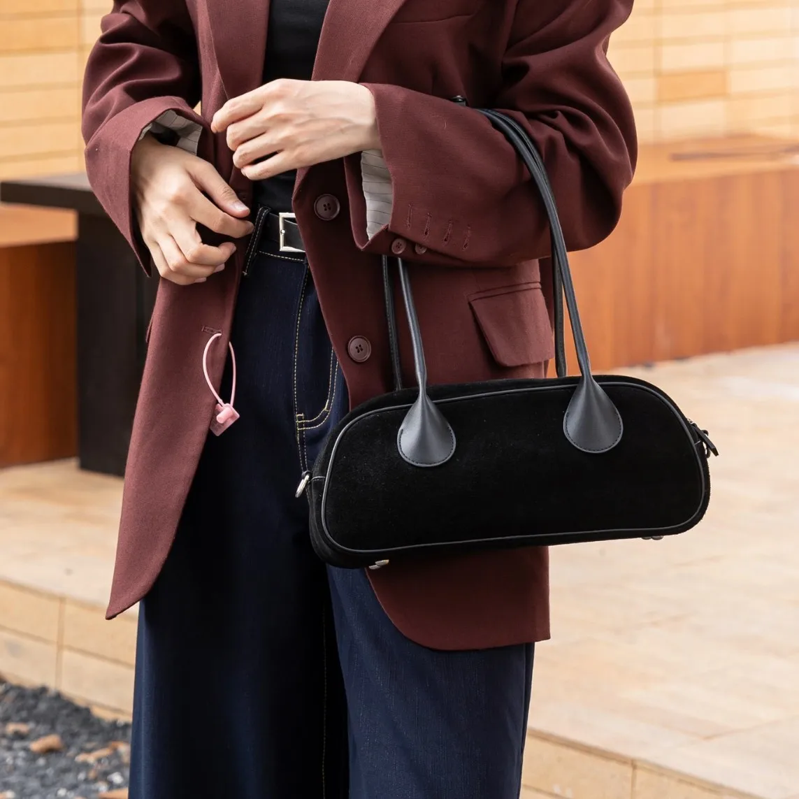 2026 جديد شخصية المتخصصة بوسطن البولينج حقيبة مكافحة المخملية الكتف رسول المرأة حقيبة يد عادية #1