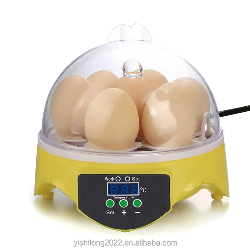 mini Small cute quail chicken egg incubator 7 eggs automatic hatcher