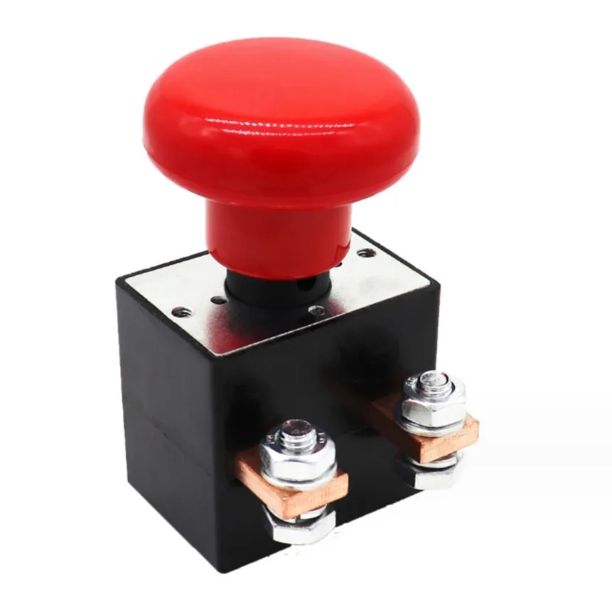 Emergency Stop Push Button Switch IP67 Waterproof 220‑250A 12‑220V 50mm Mouting Hole for Vehicles Forklifts 1PC