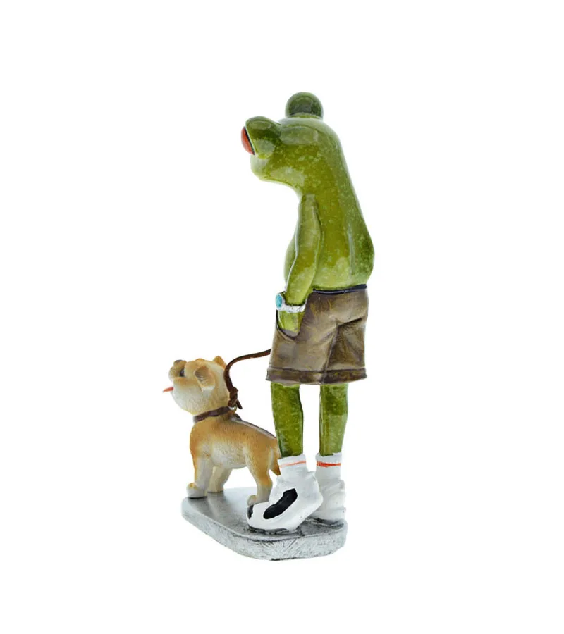 Home Decoration Resin Frog Statue ,MYBLUE Artificial Animals Figurine For Home and Garden Decor