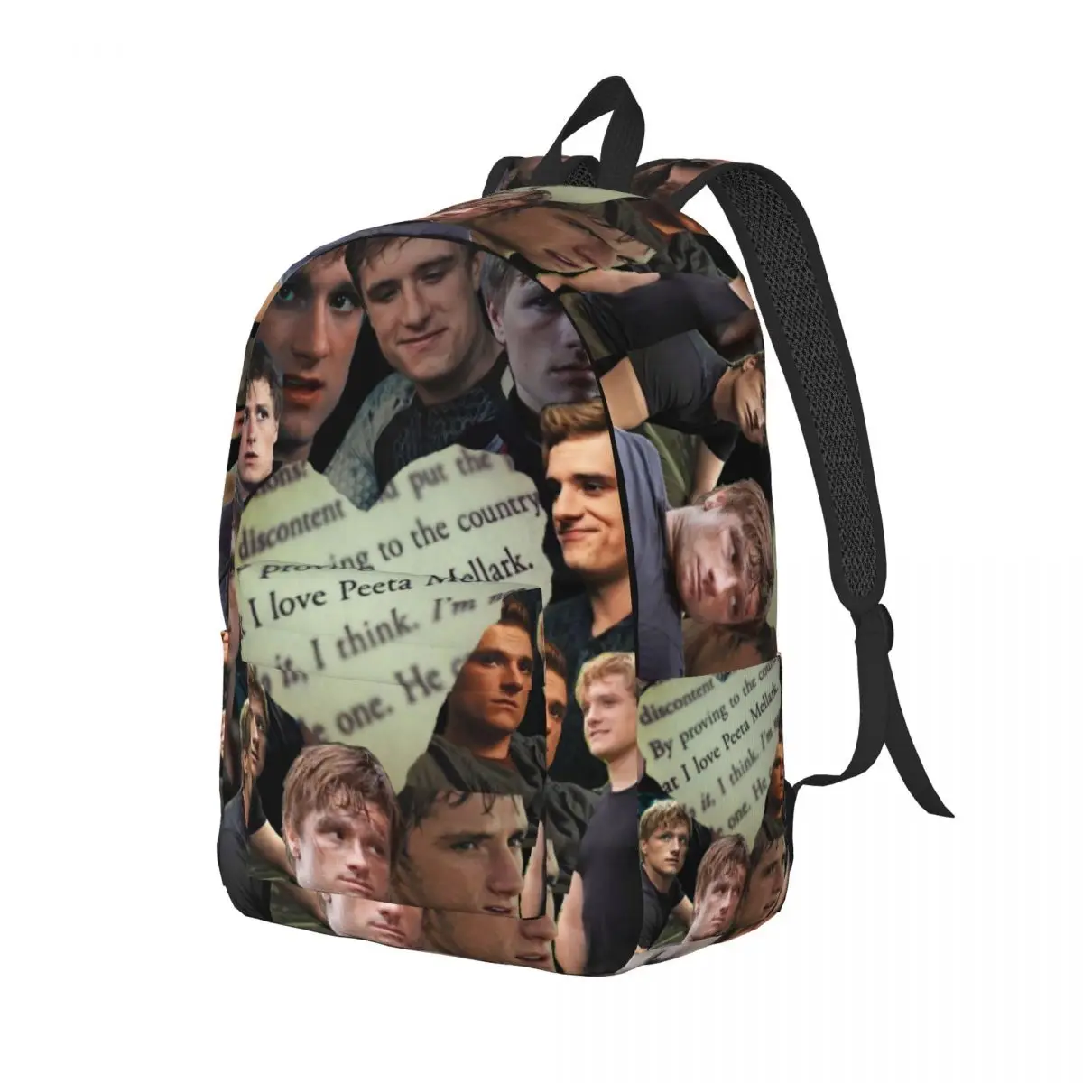 Hunger Games Peeta Mellark Backpack Men Women Teenage High School Business Daypack Josh Hutcherson College Shoulder Bag Durable