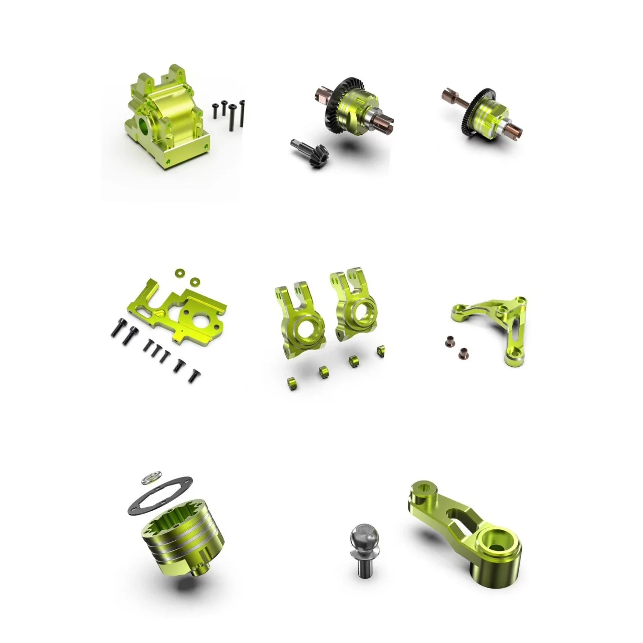 

Universal Terminator Metal Upgraded Parts Servo Arm/Fixed Block Rudder Protection Medium Differential Front and Rear Gearbox