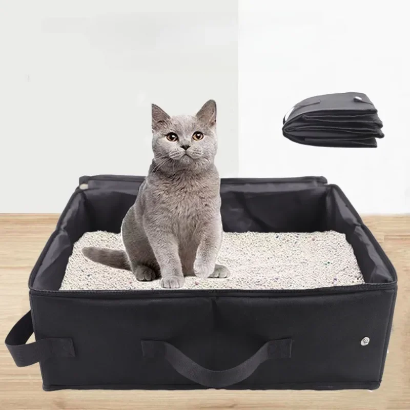 Outdoor Foldable Cat Litter Box Portable Folding Travel Pet Litter Box Dog Toilet Tray Folding Cat Litter Potty Waterproof