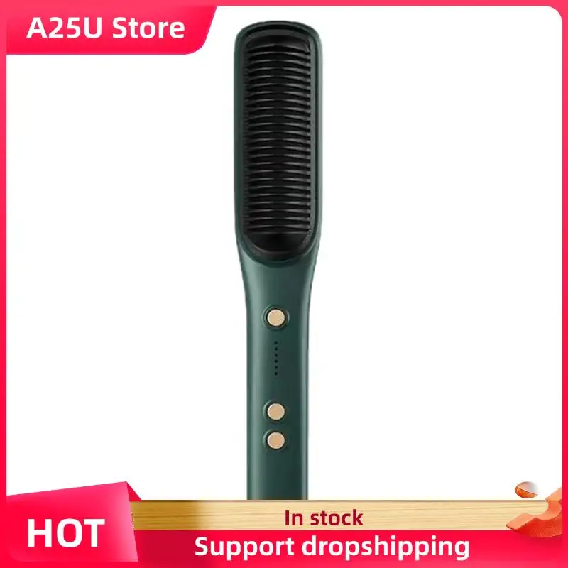 

A25U Negative Straightening Comb Professional Hair Straightener Comb Electric Hair Straightening Brush EU Plug