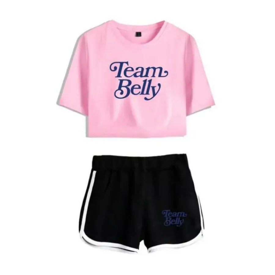 The Summer I Turned Pretty Team Belly Ladies Tracksuit Women Two Piece Set Crop Top and Shorts Women's Sets Streetwear Outfit