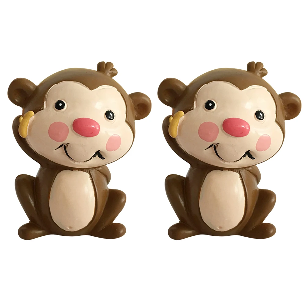 

Party Resin Animal Ornaments Monkey Figurines Dining Table Birthday Cake Jungle Christmas Decoration