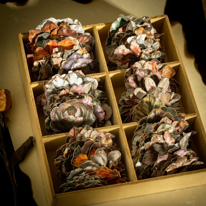 

100 шт./400 шт., ретро цветочная тема, большие порции, твердые наклейки для карт, королевство цветов, канцелярские принадлежности, офисные школьные принадлежности, 140*125 мм