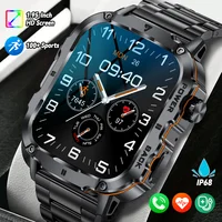 LIGE 2025 reloj inteligente militar resistente para hombres relojes al aire libre lP68 impermeable 1,95 ""Al voz BT llamada hombre Smartwatch para Android IOS