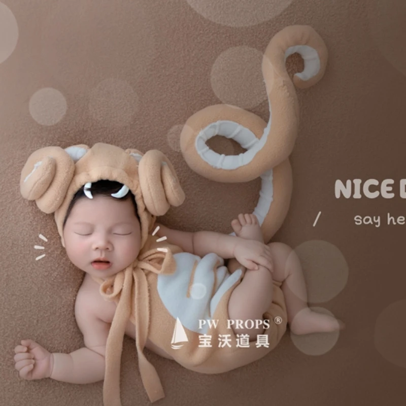 Childrens Photography Clothing Props Newborn Photography Clothing Full Moon Snake Baby Photography Theme New Style bebê